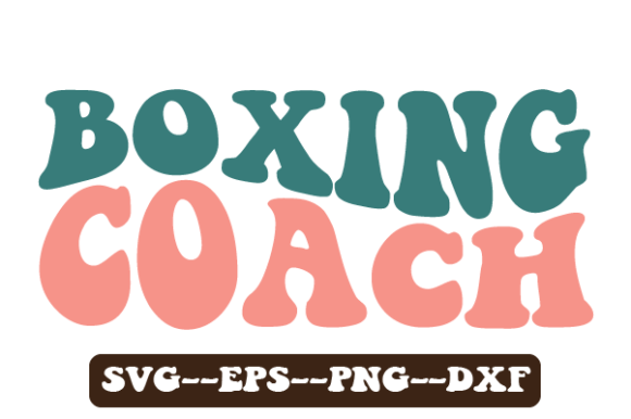 Boxing Coach Retro Wavy SVG Graphics for Crafts