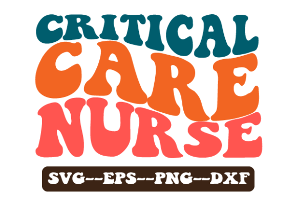 Critical Care Nurse Wavy SVG Graphics for Crafts