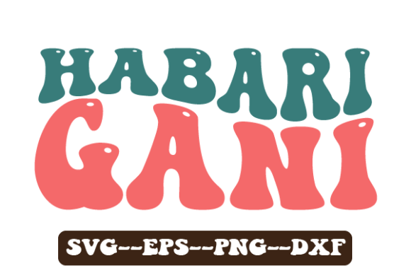 Habari Gani Kwanzaa Retro Wavy SVG Graphics for Crafts