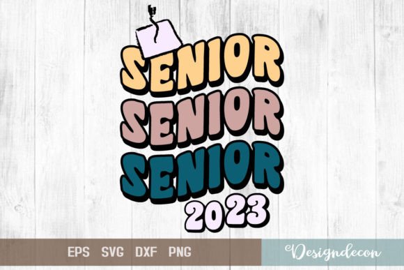 Senior 2023 Retro Sublimation Tee SVG: Graphics for Crafts & Campaigns