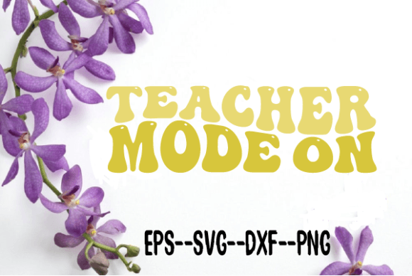Teacher Mode on Retro Wavy SVG: Graphics for Crafts & Brand Play